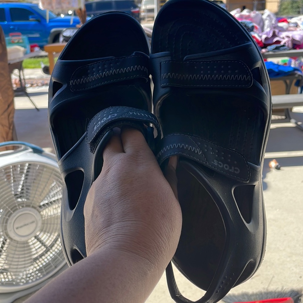Mens croc sandals